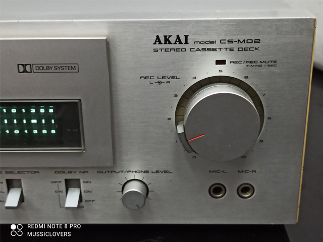 Akai Vintage AKAI CS-M02 Stereo Cassette Deck Excellent Condition 
