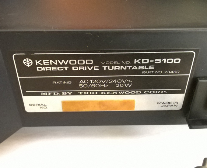 Buy Vintage KENWOOD KD-5100 QUARTZ DIRECT-DRIVE FULLY-AUTOMATIC ...